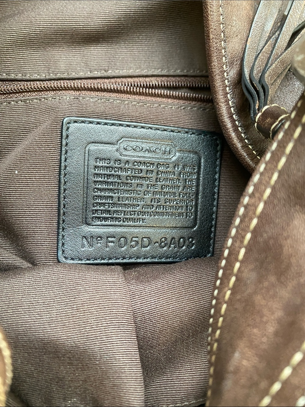 Coach Y2K Soho Hobo Slouchy Shoulder Bag w/ Belt Strap, Chocolate Brown Leather - Picture 3 of 5